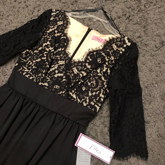 Eliza J Dresses & Skirts - NWT Eliza J 3/4 Sleeve Black Lace Dress